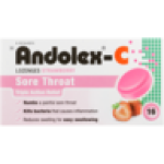 C Strawberry Sore Throat Lozenges 16 Pack