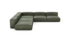 Five Module Corner Sofa - Leather - Olive - 346CM X 346CM