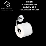 Orion. Orion Round Chrome Vacuum-loc Toilet Roll Holder