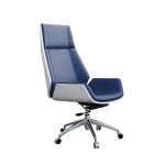 Whole Modern Luxury Executive Leather Office Chair - Blue