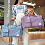Chic Nylon Travel Duffle Bag - Versatile Shoulder & Crossbody Design With Zip Closure Perfect For Outdoor Adventures