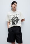 Long Printed T-Shirt - Cream The Rolling Stones