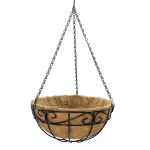10 Black Wrought Iron Hanging Basket