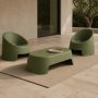 Montana Sculptural Outdoor Coffee Table Green Grey Terracotta - Taupe