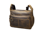 Premium Italian Leather Multizip Crossbody Bag