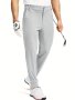 Men's Solid Golf Joggers With Zip Pockets Quick-dry Sports Pants For Sports Activities