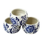 Nicolson Russell Hand-painted Ceramic Napkin Rings 4PC