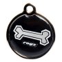 Rogz Id Tagz Large 31mm Metal Tag - Black Bone
