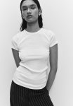 Ribbed T-Shirt - Cream