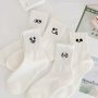 5 Pairs Cartoon Pattern Socks Simple & Comfy Mid Tube Socks Women's Stockings & Hosiery