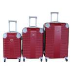 Smte Travel 28-INCH Luggage Suitcase Set Stylish 3-PIECE Maroon With Keychain