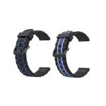 Killer Deals 22MM Universal Watch Silicone Strap- Black & Blue - Best Bargains Online