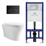 Comfort & Elongated Wall Hung Toilet System Los Flexi Wall Mounted Toilet With Adjustable Floating Toilet Bowl Durable In-wall T