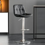Modern Adjustable Swivel Bar Stool - Orange