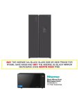 Hisense 541LT Black Glass Side By Side Fridge H680SMIB-W