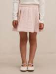 Audrey Girls Pleated Tweed Skirt - 10-12 Yrs Pink gold Set