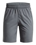 Boys' Ua Woven Graphic Shorts - Pitch Gray Yxl