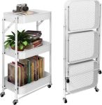 Zs - 3 Tier Multi-purpose Foldable Trolley - White