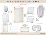 Cot Duvet Bedding Plain All White Set No Colors No Prints All White