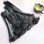 100PC Nylon Bundle Ties Black Thickened And Extended Harness Ties Tie Ties For Fastening Ring Industrial Self-locking Storage And Finishing Bundle Ties Available Both