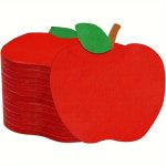 20PCS 40PCS Return To School Napkins Red Apple Disposable Tissue School Season Apple Dinner Napkins Suitable For First Day Party