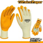 Ingco Glove Wrist Latex Dip Palm XL - Mica Online