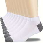 10PAIRS Men's Fashion Color Block Socks Breathable Comfy Low Cut Ankle Socks Men's Socks For Spring Summer
