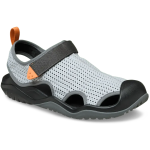 Crocs Unisex Swiftwater Mesh Deck Sandals In Grey & Black - Grey & Black / 12