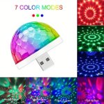 1PC USB MINI Disco Light Party Lights Ball Sound Activated Dj Disco Ball Stage Lights-multi Colors LED Car Atmosphere Light Magi