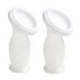 2PCS Manual Breast Pump For Breastfeeding Silicone Portable Hands-free