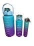 Bright Nesting Ombre Motivational Water Bottles - 3-PIECE