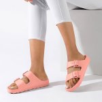 Sundreamer Double Buckle Sandals - Peach Pink - 8