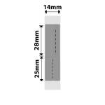 NB413 - - B18 N1 - 14X53MM - 130 Dark Silver Jewellery Labels