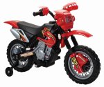 Kids Electric Ride On Car Kiddies Motorcross Bike - Red