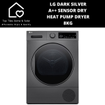 LG Dark Silver A++ Sensor Dry Heat Pump Dryer - 8KG