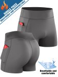 Men's Quick Drying Compression Sports Shorts With Pockets Athletic Solid Color Breathable Stretch Shorts For Cycling Yoga Runnin