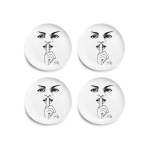 Carrol Boyes 4 Piece It's A Secret Dinner Plate Set White