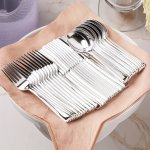 36PCS-OUTDOOR Camping Plate Knife And Fork Tableware PC Material Disposable Outdoor Tableware