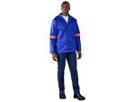 Site Premium Polycotton Jacket - Reflective Arms - Orange Tape - 5XL Royal Blue