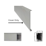P802 Single Compartment Power Skirting Cover Only Per 2.4MTR Length - Various Colours - Sand Paper Black