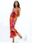 Valentina Strappy Slip Dress - 18 Rust Capella Tropical