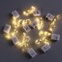 4PCS/10PCS LED Fairy Light Battery Powered String Light Silver Wire 201.17 Cm 20 LED Firefly Starry Sky Moon Light Suitable For Diy Wedding Party