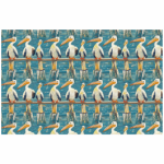 Bolster Cushion Embroidery Pelicans
