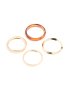 Goldair Gold Textured & Brown Resin Bangles 4-PACK
