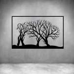 Bison Tree Art - Grey L 1000 X H 750MM