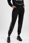 Sissy Boy Track Pants With Multi-colored Print Logo - Black