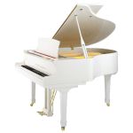 SG151 Baby Grand Piano In Polished White