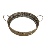 Round Gold Metal Mirror Tray SGN2695