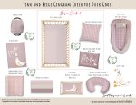 Cot Duvet Bedding Duck Goose Pink And Beige Gingham Check The Duck Goose