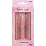 Beauty Topic Rose Gold Tweezer Set 2 Pieces